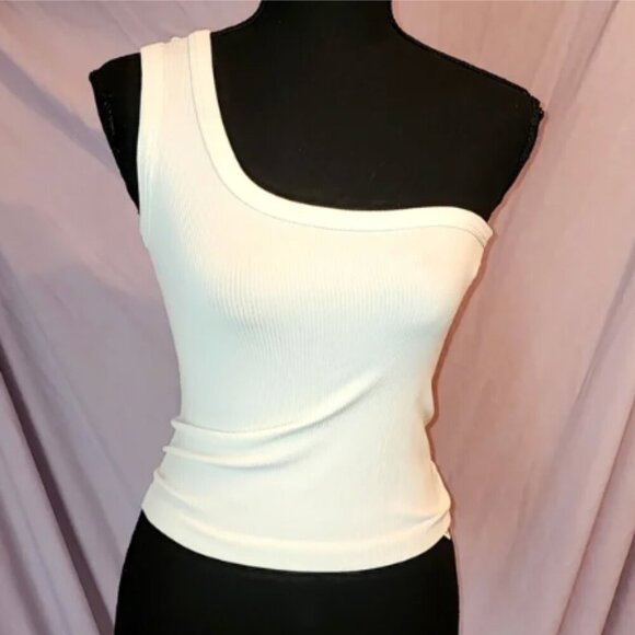 NWT Ribbed Crop white tank Bodycon Bombshell Size S - Picture 1 of 6
